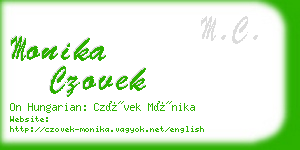 monika czovek business card